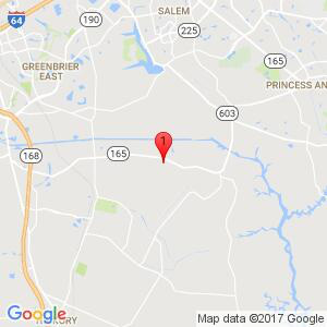Map of 2201 Mount Pleasant Road, Chesapeake, VA